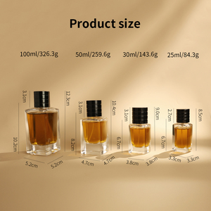 Botellas de Perfume de Cristal Cuadradas Transparentes de 30ml, 50ml y 100ml, Personalizables con Diseño de Superficie, Botellas de Vidrio Vacías para Perfume - Product Image 2
