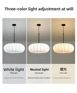 Lampe suspendue en cocon de soie nordique française, style Japandi Wabi Sabi, hauteur réglable, pour salon, café, maison d'hôtes, villa - Product Image 6
