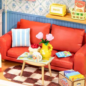 Robotime Rolife - Rompecabezas 3D <span class=keywords><strong>de</strong></span> Plástico Hechos a Mano, Juguetes Ensamblados DWS05B, <span class=keywords><strong>Casa</strong></span> Miniatura <span class=keywords><strong>de</strong></span> Estilo Campestre Azul, Kit <span class=keywords><strong>de</strong></span> Bricolaje - Product Image 4