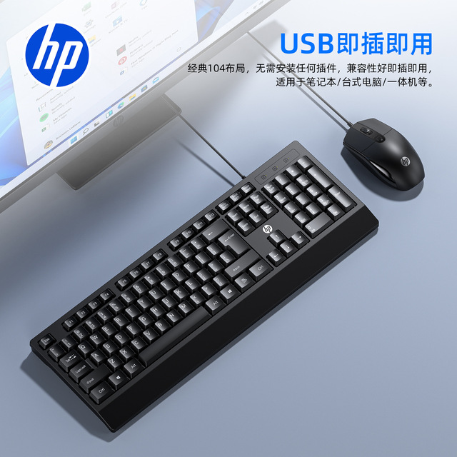 Hp Antelope Plus Keyboard Mouse Set Wired Usb For Desktop Laptop Office Use