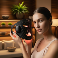 Masque facial LED infrarouge sans fil 510K pour usage domestique, thérapie par lumière rouge, pour les yeux, le visage et les lèvres, personnalisable avec votre marque privée