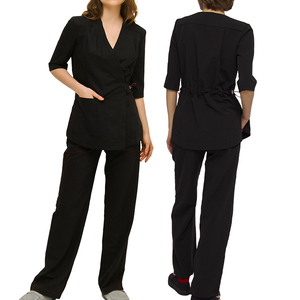Tenues médicales unisexes grises Yuhong, ensembles de blouses pour infirmières, design élégant pour dentistes, <span class=keywords><strong>couture</strong></span> pour hommes et femmes, uniformes d'hôpital - Product Image 2