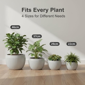 Grande Vaso in Ceramica Smaltata, Design Moderno Classico, Durevole ed Ecologico, <span class=keywords><strong>per</strong></span> Uso Interno/Esterno - Product Image 3