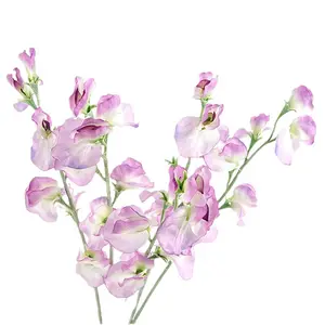 High Quality Home decor artificial silk pea flowers decorative indoor hot selling sweet peas blossom