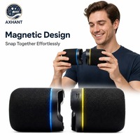 Speaker Nirkabel BT 5.3 2-in-1 Magnetik Terpisah, Suara Stereo HiFi, Lampu RGB, Tahan Air, Speaker Luar Ruangan, Mendukung TWS