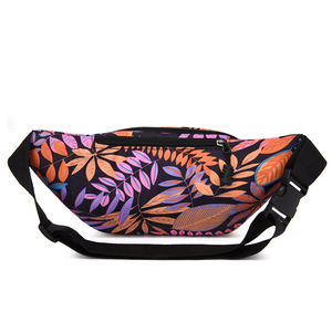 Sacs <span class=keywords><strong>banane</strong></span> imprimés feuilles grande capacité pour femme, sacs de ceinture décontractés en toile pour <span class=keywords><strong>homme</strong></span> et femme, sacs de voyage tendance - Product Image 5