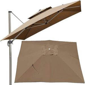 Best Choice Products Paraguas de patio en voladizo de rotación de 360 grados Parasol impermeable plegable para exteriores para cubierta de patio trasero - Product Image 3