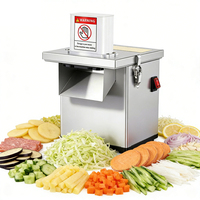 Commerciële groente- en fruit snijmachine motor 200W 5 snijgroottes Laag geluidsniveau voor restaurants hotels bakkerijen fruitverwerking