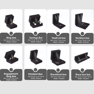 Wholesale Luxury Jewellery Packaging Necklace Ring <strong>Jewelry</strong> Set <strong>Box</strong> Custom Black Flannel Velvet Led Light <strong>Jewelry</strong> <strong>Box</strong> with logo - Product Image 4