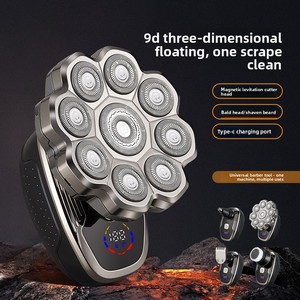 Nuovo rasoio elettrico 5 in 1 9D con testa magnetica in acciaio inox per tutto il corpo lavabile calvo Set di rasoio multifunzione - Product Image 3