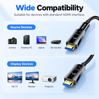 Câble AOC HDMI 2.0 en fibre optique Biaze 4K60Hz avec connecteur détachable pour installation longue distance pour TV, projecteur, lecteur DVD, moniteur