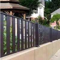 Latte de jardin en alliage d'aluminium noir moderne clôturant l'écran de confidentialité hautement sécurisé pour la maison clôture de rail d'installation facile