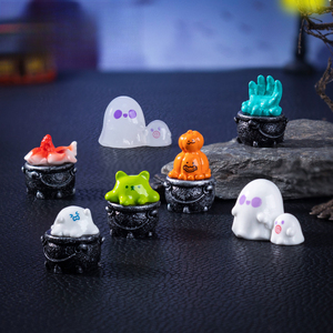 Nouveaux petits ornements d'Halloween de Weijs, décorations DIY de micro-paysages de chaudron de sorcière, <span class=keywords><strong>mini</strong></span> accessoires en résine - Product Image 2