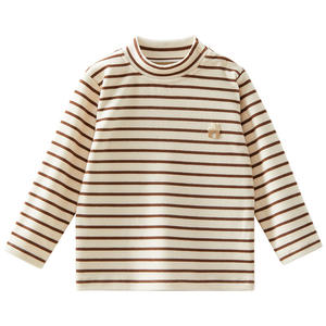 Camiseta interior de manga larga con rayas de color cristalino para niños, ropa interior cálida para otoño e invierno, unisex, de October Crystalline Sunshine - Product Image 4