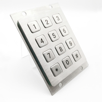Teclado Metálico Industrial 3X4 Resistente al Agua y a Vandalismo, Personalizado de Fábrica para Terminales de Autoservicio y Consulta ATM, Venta al Por Mayor