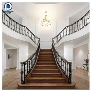 บันไดไม้เนื้อแข็งทรงตรงทันสมัยแบบปรับแต่งได้ของ <span class=keywords><strong>Prima</strong></span> พร้อมราวจับไม้สำหรับใช้ภายในอาคารในห้องนั่งเล่น - Product Image 6