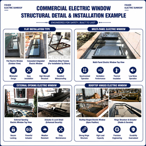Claraboyas Retráctiles Eléctricas de Aleación de Aluminio para Balcón, Sistema de Ventana Corredera Motorizada Inteligente, Precio - Product Image 2