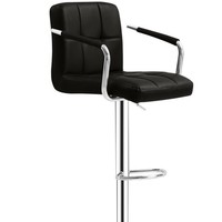 Tabouret de bar moderne en cuir, chaise de bar pivotante réglable en hauteur avec dossier, chaise haute pour îlot de cuisine, mobilier de bar
