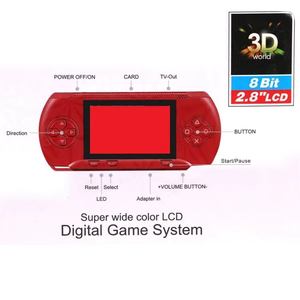เครื่องเล่นเกมพกพา PVP3000 8 บิต สไตล์เรโทร รองรับตลับเกมเสริม และจอยสติ๊กวิดีโอทีวี + ปุ่มกด สำหรับผู้เล่นเกมอาร์เคด <span class=keywords><strong>PVP</strong></span> - Product Image 3