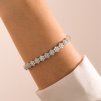 Bracelet enroulé floral en argent S925 avec moissanite, style élégant et luxueux, unisexe, cadeau pour mariage et fête, best-seller TikTok, vente en gros d'usine