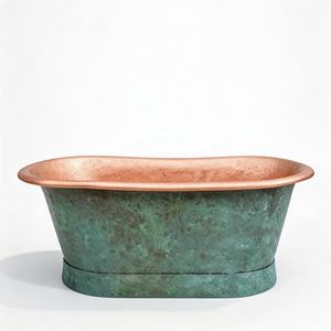 <span class=keywords><strong>Bañera</strong></span> <span class=keywords><strong>de</strong></span> Cobre Hecha a Mano con Acabado en Pátina Verde, <span class=keywords><strong>Bañera</strong></span> Independiente <span class=keywords><strong>de</strong></span> Estilo Antiguo para Villa - Product Image 5
