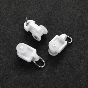 Rèm theo dõi tàu sân bay trượt con lăn Rèm hướng dẫn Phụ kiện im lặng móc theo dõi ròng rọc bóng Móc con lăn - Product Image 6