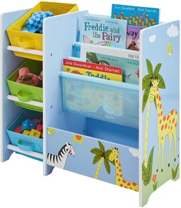 Toffy & Friends WoodenFunctional Bambini Multi Bin Giocattolo Organizzatore di Stoccaggio Giocattolo <span class=keywords><strong>Scaffale</strong></span> Rivista <span class=keywords><strong>Scaffale</strong></span> - Product Image 4