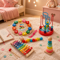Nouvelle boîte à musique en bois pour enfants, jouet éducatif musical pour l'apprentissage précoce, jouet d'entraînement à la coordination œil-main pour garçons et filles, cadeau