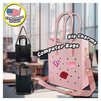 USA Stock Offre Spéciale EVA femmes sac fourre-tout étanche poinçonnage trous pour bricolage sabot breloque sac d'ordinateur personnalisé avec bandoulière