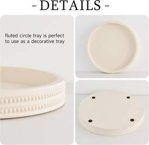 Plateau de rangement décoratif en béton pour table basse table de cuisine pièce maîtresse ou bureau - Product Image 4