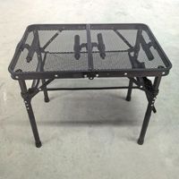Table pliante de camping portable, légère, compacte, réglable en hauteur, en alliage d'aluminium, pour pique-nique, randonnée, plage, voyage, meubles d'extérieur