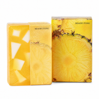 Savon artisanal à l'ananas en gros, visage et corps, huile essentielle de fruits, sensation hydratante, tous types de peau, OEM 200g