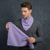 Foulard carré 100 % coton imprimé cachemire, accessoire décontracté pour le cou et la tête, toutes saisons