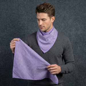 Pañuelo Cuadrado de Algodón 100% con Estampado Paisley, para Cuello, Cabeza o como Corbata, Accesorio Casual para las Cuatro Estaciones - Product Image 4