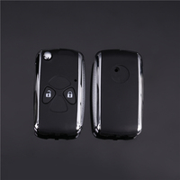 Clé de voiture pliable à 2 boutons pour télécommande, coque de clé rabattable, clé maîtresse