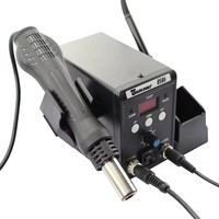 Station de Soudage et Dessoudage CMS BGA Rework 8586 110V / 220V 760W Fer à Souder ESD Pistolet à Air Chaud pour Kit d'Outils de Réparation de Soudure