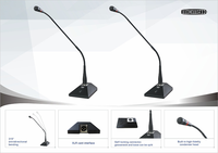 Microphone Col de Cygne Filaire Cardioïde Métallique Haute Sensibilité avec Connecteur XLR, Anti-Bruit, pour Diffusion de Nouvelles, Présentations et Pupitre
