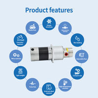 Pompe à engrenages à entraînement magnétique brevetée, sans fuite, 0,3 ml/rev, en acier inoxydable 316L et PEEK, pour nettoyage en ligne des systèmes d'impression de codes-barres et QR codes