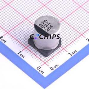 Condensador Electrolítico de Aluminio Híbrido Sólido-Líquido EEHZA1V271P SMD, D10xL10.2mm 270uF 20% 35V 375mA-100Hz - Product Image 1