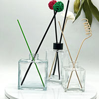 Offre Spéciale 50ml 100ml diffuseur de roseaux ronds bouteille en verre avec bâtons de rotin