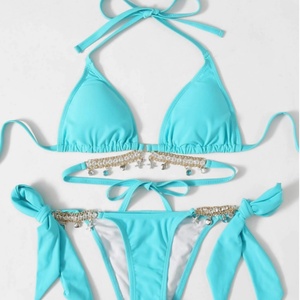 Oferta Especial: Bikini de Una Pieza con Tanga en V, Personalizado con Marca Privada, de Alta Calidad, para Mujer, con Estampado/Puntos/Color Liso, de Secado Rápido - Product Image 2