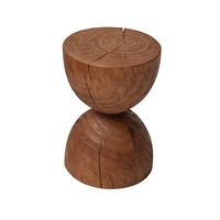 Tabouret Wabi-sabi en bois massif, tabouret à chaussures sculpté à la main, table basse en bois naturel, table d'appoint pour la décoration zen du salon