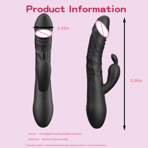 Vibratori Rabbit, Giocattolo Sessuale Femminile per Stimolazione Clitoridea e Punto G, Dildo Impermeabile per Capezzoli, Clitoride e Anale, Giocattoli Erotici per Donne - Product Image 6