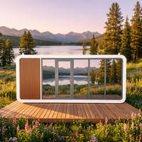 Cabane préfabriquée clé en main type Apple Pod prête à l'emploi pour la location Airbnb et les parcs de vacances