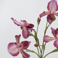 Fleurs artificielles en matériau PU, orchidée Phalaenopsis, toucher réel, pour la décoration d'hôtel - Noël, Saint-Valentin, Pâques, haute simulation