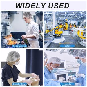 21 ''tóc Lưới polypropylene không dệt tóc lưới Clip Mũ dùng một lần <span class=keywords><strong>bouffant</strong></span> mũ cho thực phẩm phòng thí nghiệm bệnh viện Salon nhà bếp - Product Image 5