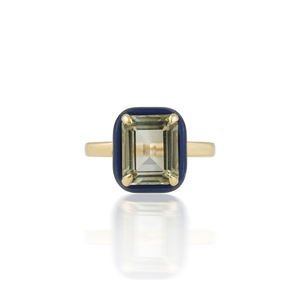 New Top selling 14K Yellow Gold <b>Ring</b> with <b>Green</b> <b>Amethyst</b> - Product Image 5