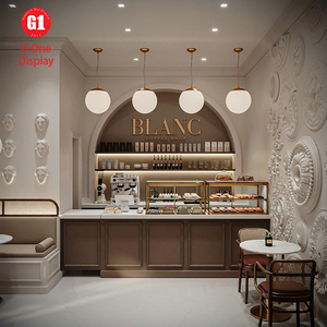 Muebles de Diseño Moderno para Cafetería, Personalización de Decoración para Barra de Café, Mostrador de Cafetería y Vitrinas de Vidrio para Panadería - Product Image 2