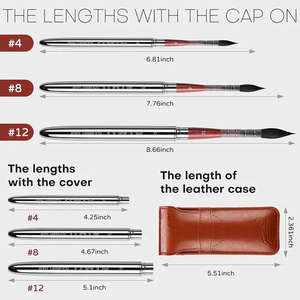 Pinceau de voyage professionnel en poils d'écureuil, pinceau à aquarelle souple et flexible, pinceau d'artiste OEM en gros - Product Image 5