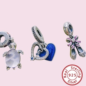 Pendentifs breloques unisexes tendance de la série Ocean, vente en gros, breloques en argent 925 pour bracelets, certifiées GDTC HaYa PAN-46 - Product Image 5